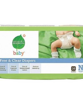 Seventh Generation Baby Diapers Newborn to 10 (4×36 CT)