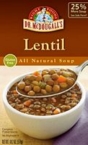 Dr. McDougall’s Lentil Ready to Serve Soup Bpa Fr (6×18.2 Oz)