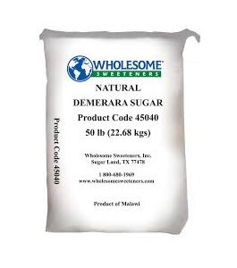 Wholesome Sweeteners Turbinado Demerara Sugar (1x50lb)