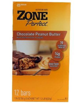 Zone Choc Peanut Butter Nutrition Bar (12×1.76 Oz)