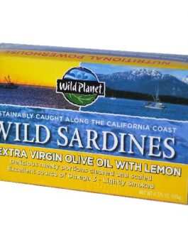 Wild Planet Wild Sardines in Oil & Lemon (12×4.375 Oz)