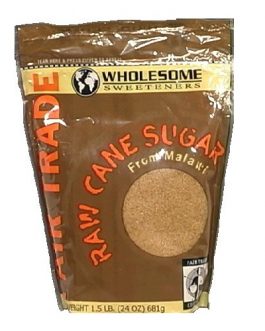 Wholesome Sweetners Fair Trade Raw Cane Sugar ( 12×1.5 LB)