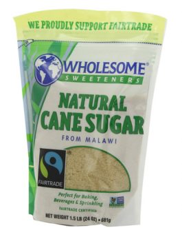 Wholesome Sweetners Fair Trade Natural Cane Sugar ( 12×1.5lb)