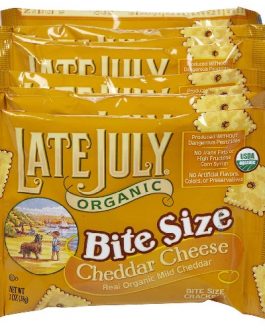 Late July Bite Size Cheddar Cheese Sack (4x8x1 Oz)