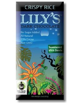 Lily’s Crispy Rice Dark Chocolate (12×3 Oz)