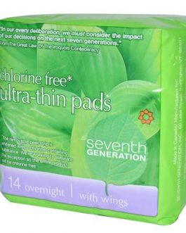 Seventh Generation Ultra Thin Overnight Pads (12×14 CT)