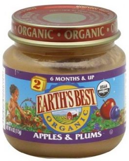 Earth’s Best Baby Foods Baby Apple/Plum (12x4OZ )