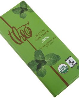 Theo Chocolate Dark Chocolate Mint Bar (12x3Oz)