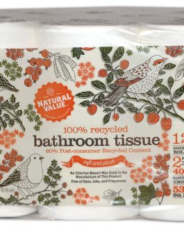 Natural Value 400Ct/Roll Bth Tissue (4x12Pack )