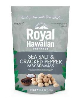 Royal Hawaiian Orchards Macdma SeaSalt/Crkd Pepper (6x5OZ )