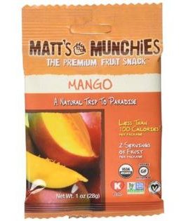 Matt’s Munchies Organic Mango Fruit Snack (12×1 OZ)