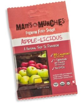 Matt’s Munchies Organic Apple-Licious  (12×1 OZ)