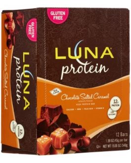 Luna Protein Bar for Women Chocolate Salted Caramel (12×1.59 OZ)