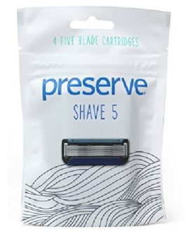 Preserve Replacement Cartridges For Preserve Shave Five Recycled Razor 4Ct (6X4 Ct)