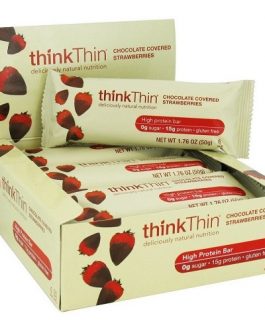 ThinkThin Chocolate Strawberry High Protein Bar (10×2.1 OZ)