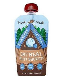 Munk Pack Oatmeal Fruit Squeeze Blueberry Acai Flax  (6×4.2 OZ)