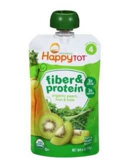 Happy Tot Fiber & Protein Pear, Kiwi & Kale (16×4 OZ)