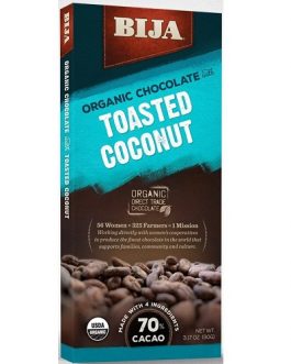 Bija Toasted Coconut Chocolate Bar (10×3.17 OZ)