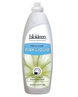 Biokleen Natural Dish Liquid Free & Clear (6×25 OZ)