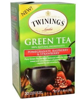 Twinings Green Tea Pomegranate, Raspberry & Strawberry (6×20 Ct)