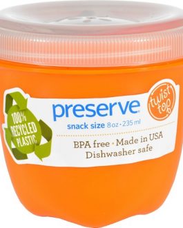 Preserve Food Storage Container Orange 8Oz (12X1 Ct)