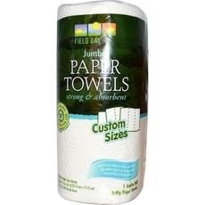 Field Day Custom Size 100% Recycled Paper Towel Single Roll (24×1 Pack)