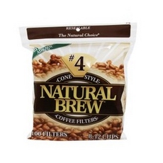 Natural Brew Coffee Filters Cone, #4 (12x40CNT )