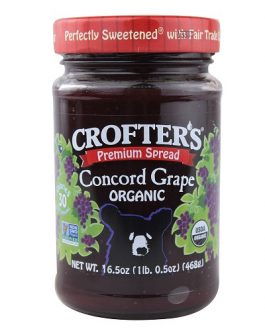 Crofters Organic Concord Grape Premium Fruit Spread (6×16.5Oz)